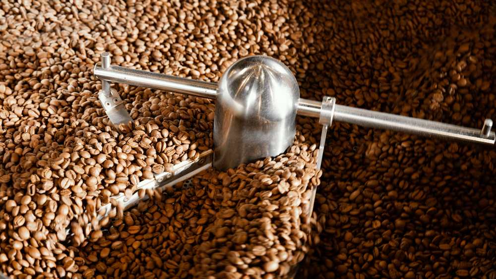 brassage des grains de café